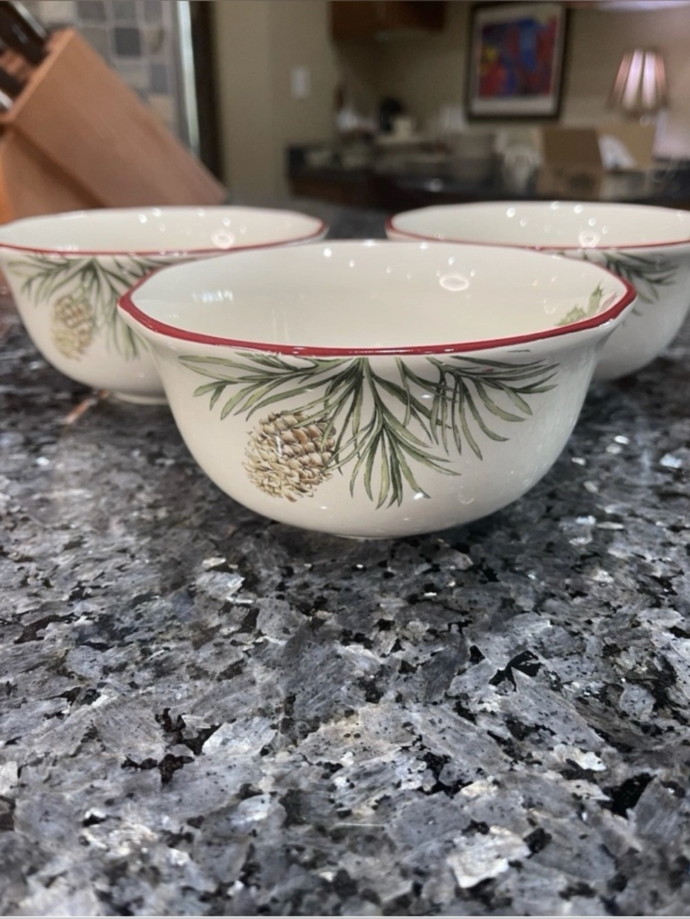 Better Homes & Gardens Heritage Collection Winter Forest Set of 3 Bowls 5.75”